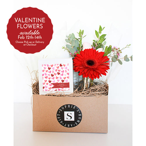 The Favorite Valentine Gift Box with Red Gerber
