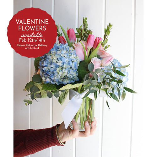 The Lovely Valentine Gift Box with Blue Hydrangea
