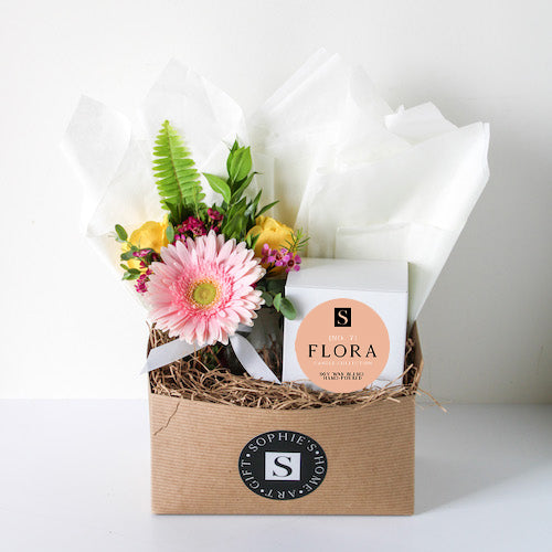 Flower Gift Box + Signature Flora Candle