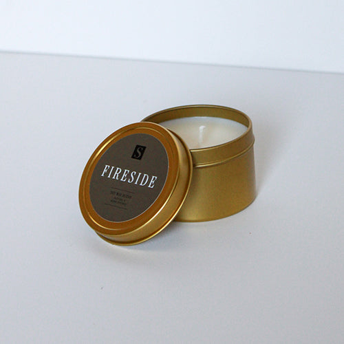 Fireside Gold Tin Candle