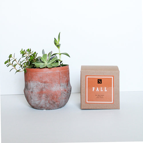 Terra Jar Succulent + Fall Candle