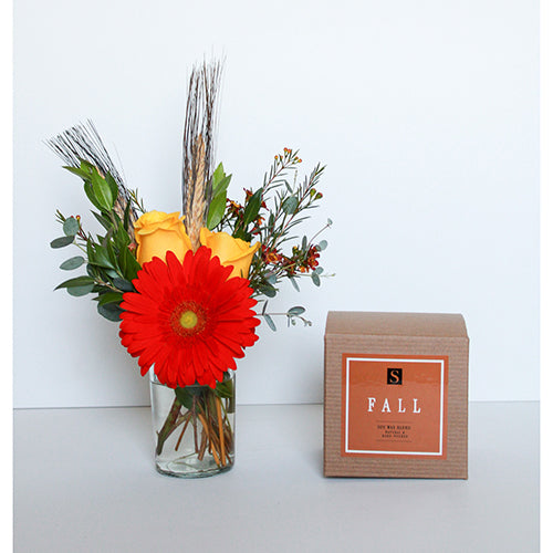 Flower Gift Box + Signature Fall Candle