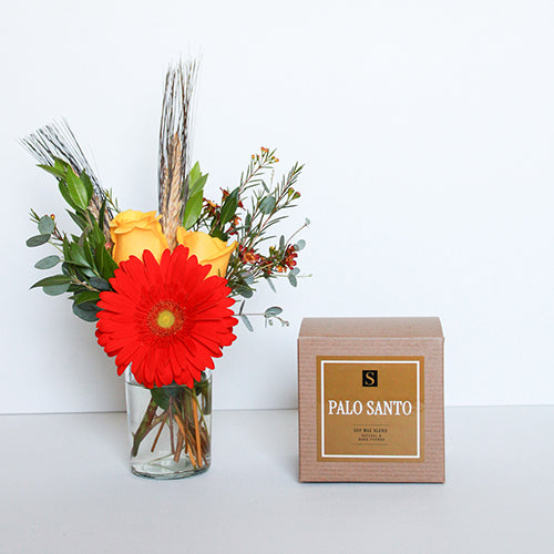 Flower Gift Box + Signature Palo Santo Candle