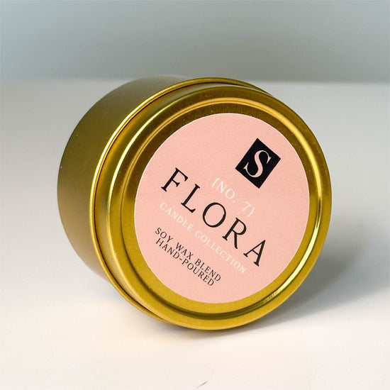Flora Gold Tin Candle