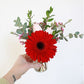 Fresh Flower Arrangement - Red Valentine's Mini Vase