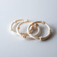 Set of 3 Ecru Skinny Tube Bracelets