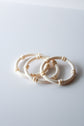 Set of 3 Ecru Skinny Tube Bracelets