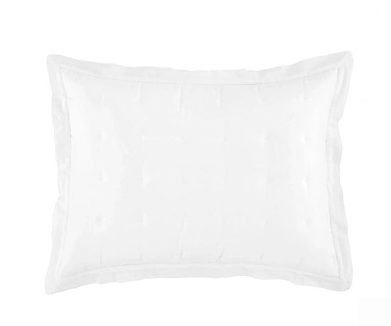 Silken Solid White Puff Sham