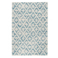 Melange Diamond Blue Machine Washable Rug