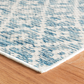 Melange Diamond Blue Machine Washable Rug