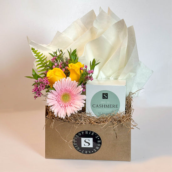 Flower Gift Box + Signature Cashmere Candle