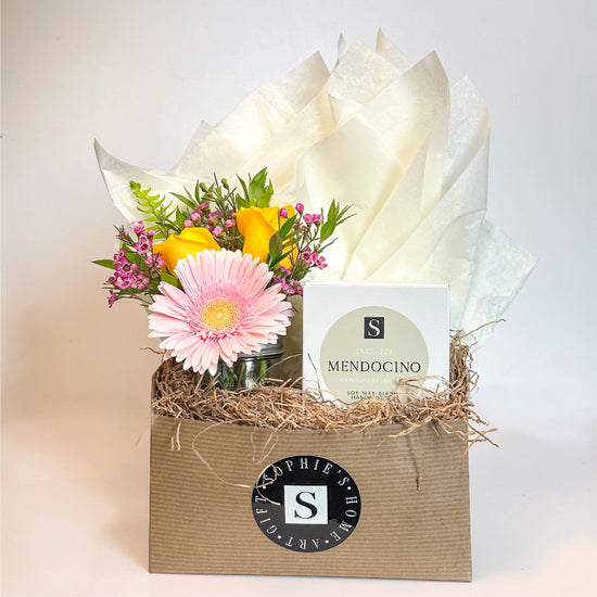 Flower Gift Box + Signature Mendocino Candle