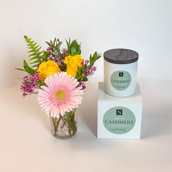 Flower Gift Box + Signature Cashmere Candle