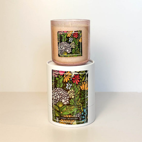 Sophie's Signature Batik Candle - Flower Panel