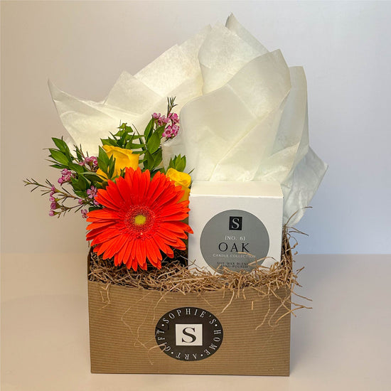 Flower Gift Box + Signature Oak Candle