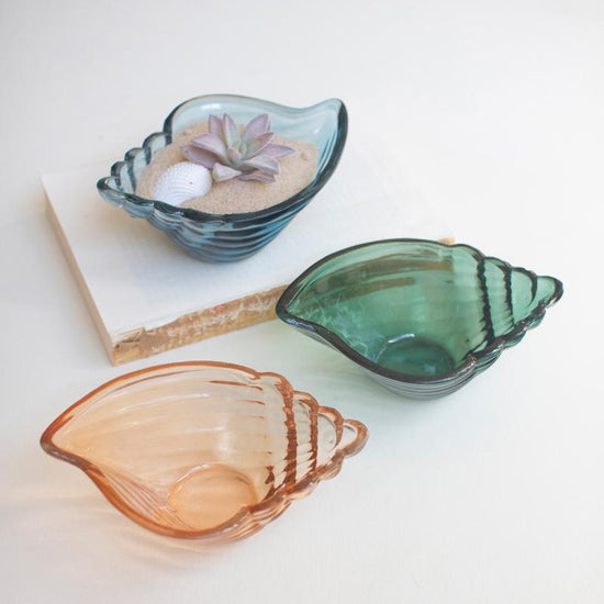 Glass Conch Shell Bowl