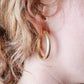 Vintage Gold Lateral Line Hoops