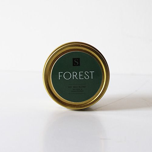 Forest Gold Tin Candle