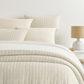 Marino Natural/ Ivory Matelasse Coverlet