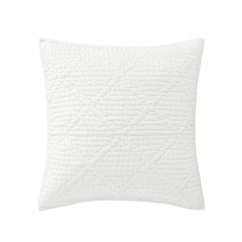 Parisienne Velvet Dove White Quilted Sham