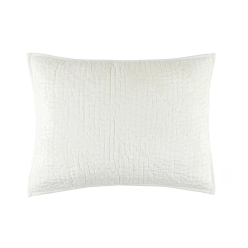 Parisienne Velvet Dove White Quilted Sham