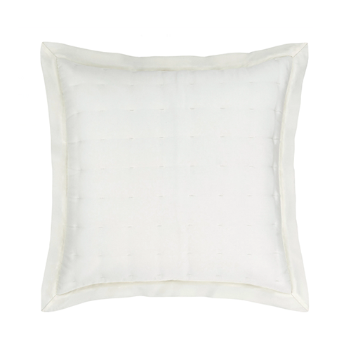 Silken Solid Ivory Puff Sham