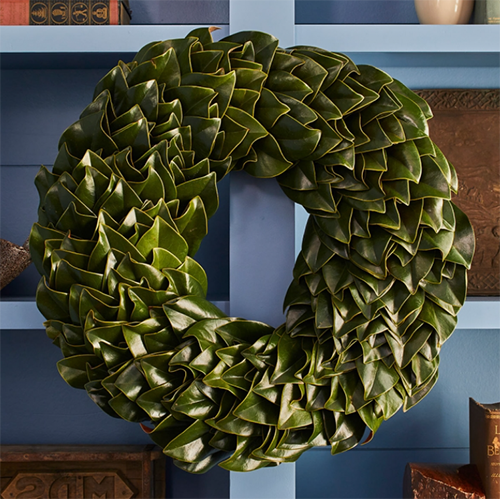 Fresh All Green Magnolia Wreath