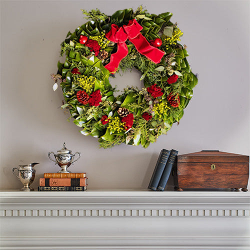 Fresh English Holiday Estate Wreath