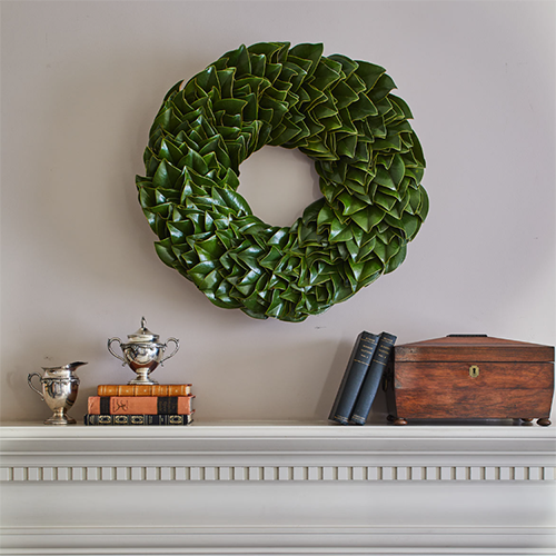 Fresh All Green Magnolia Wreath