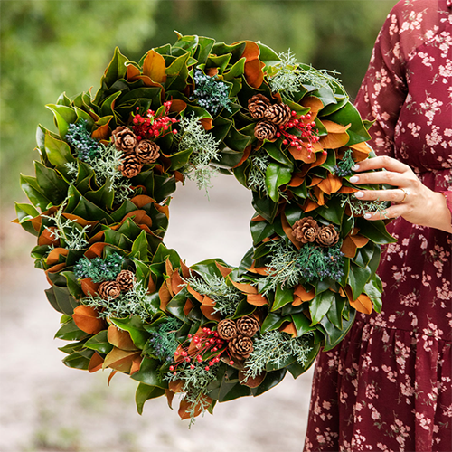 Fresh Little Gem & Berries Wreath
