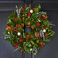 Fresh Wintergreen & Ruby Wreath