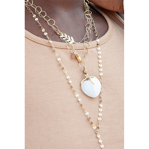 Selenite Heart Necklace