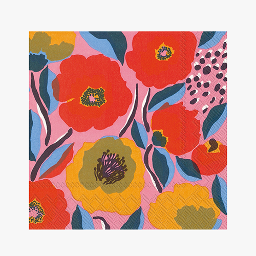 Rosarium Rose Cocktail Napkin