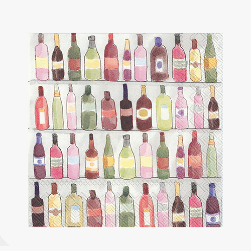 Wine Shelves Cocktail Napkin