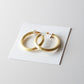 Vintage Gold Lateral Line Hoops
