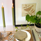 Moss Green Kiri Dripless Taper Candle