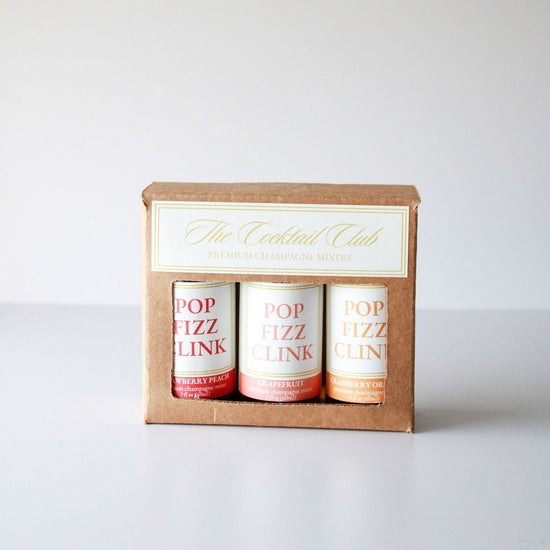 S/3 Pop Fizz Clink Champagne Mixer Gift Set