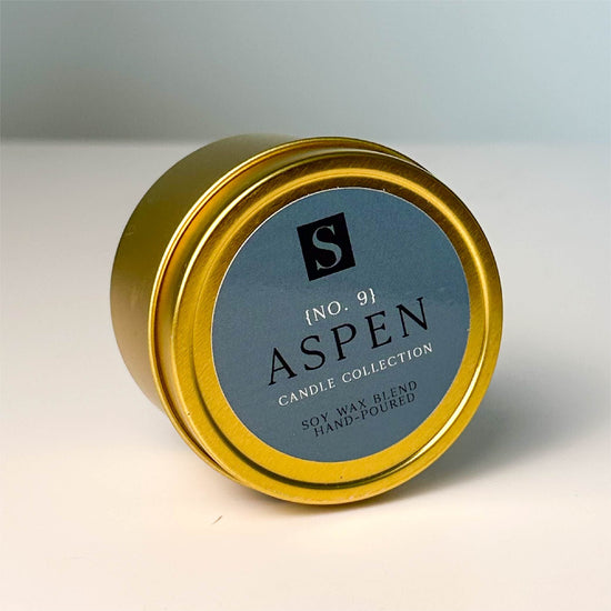 Aspen Gold Tin Candle
