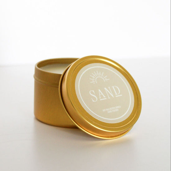 Sophie’s Seasonal Candle - Sand Gold Tin