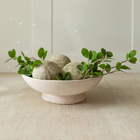 *REGISTRY ITEM: Turner Footed Cream Paper Mache Bowl*