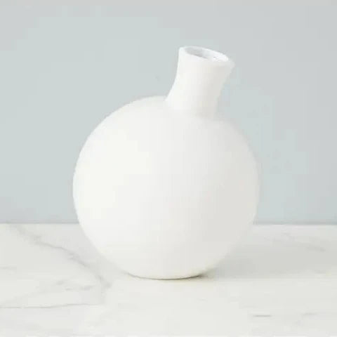 White Sphere Bud Vase