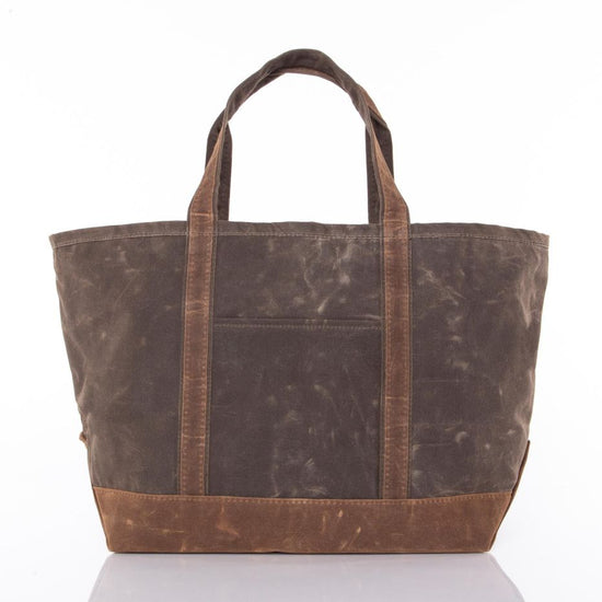 Large Khaki Waxed Classic Tote