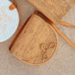 Rattan Saddle Messenger Crossbody