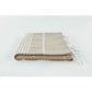 Light Brown Turkish Classic Striped Peshtemal Towel
