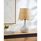 Aviara White Rattan Lamp