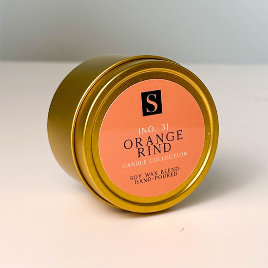Orange Rind Gold Tin Candle