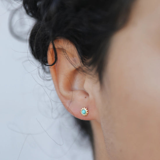 Turquoise Sun Studs