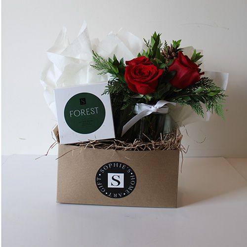 Flower Gift Box + Signature Forest Candle