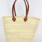 Straw Handmade Bag with Leather Handles