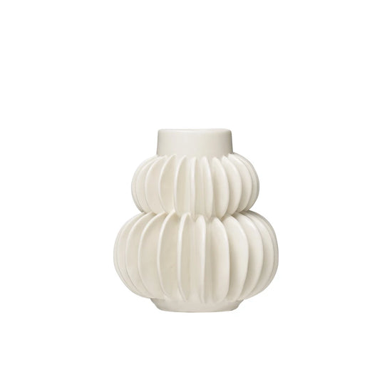 White Round Vase